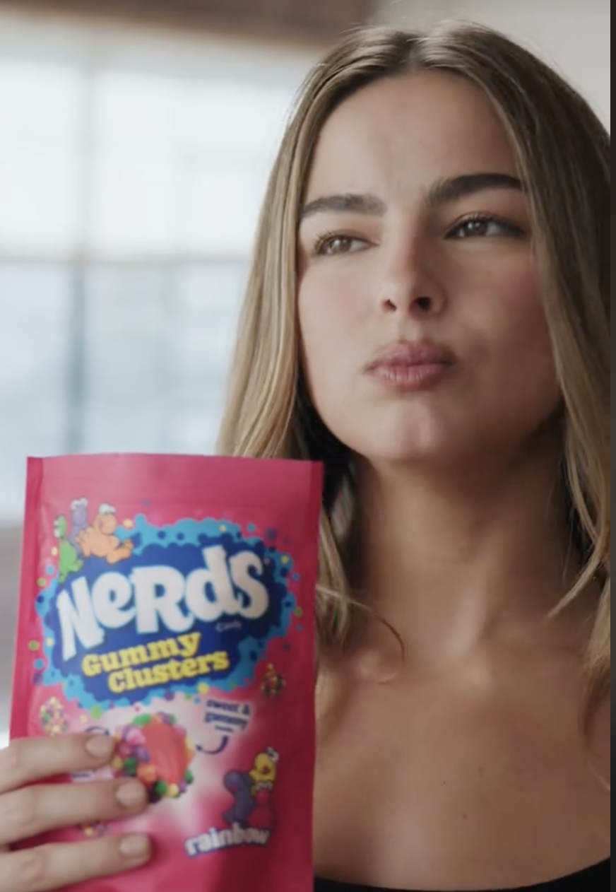 Nerds partnered with Addison Rae on a Super Bowl Commercial 